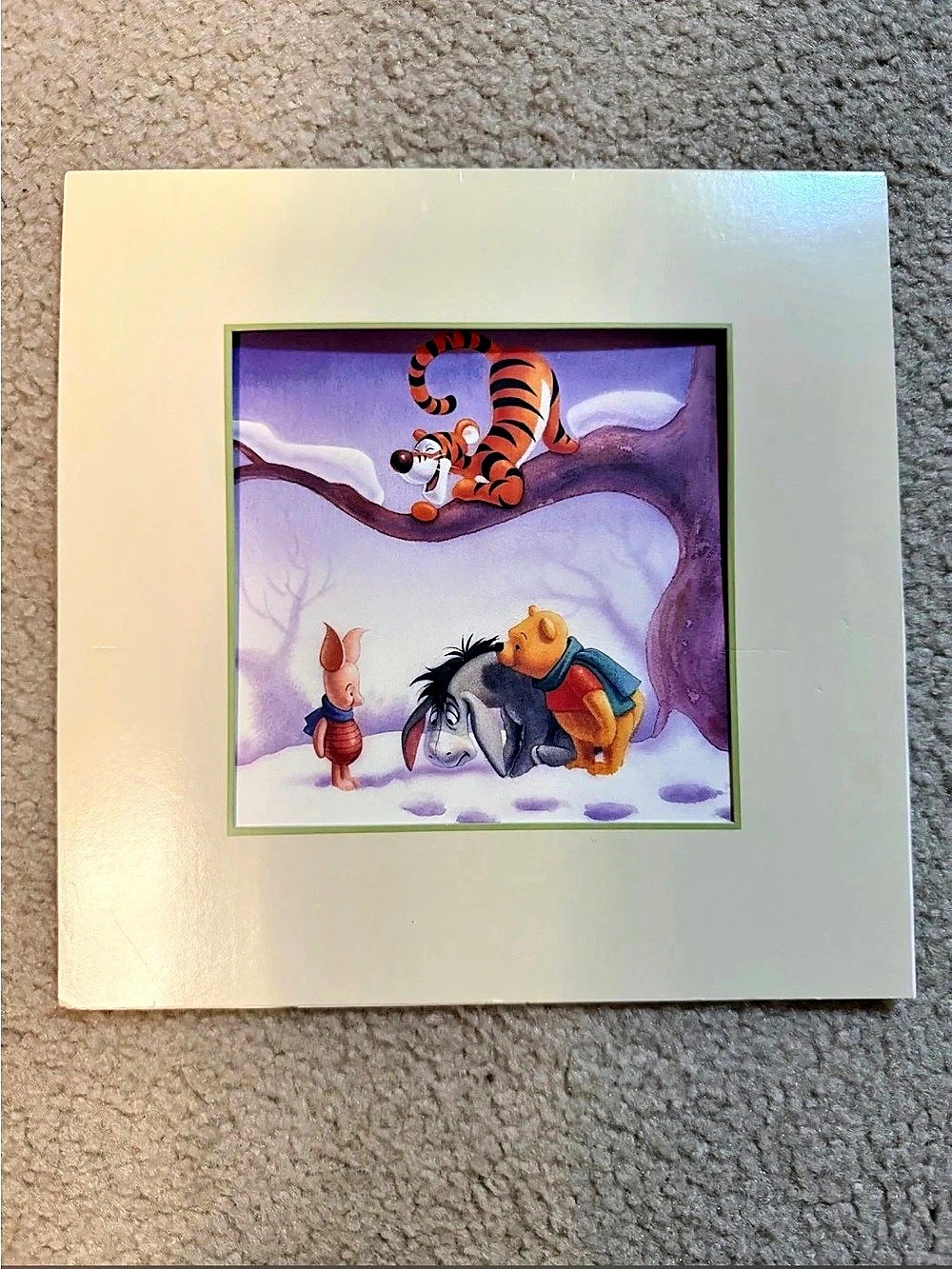 Disney Winnie the Pooh Art Print Purple
